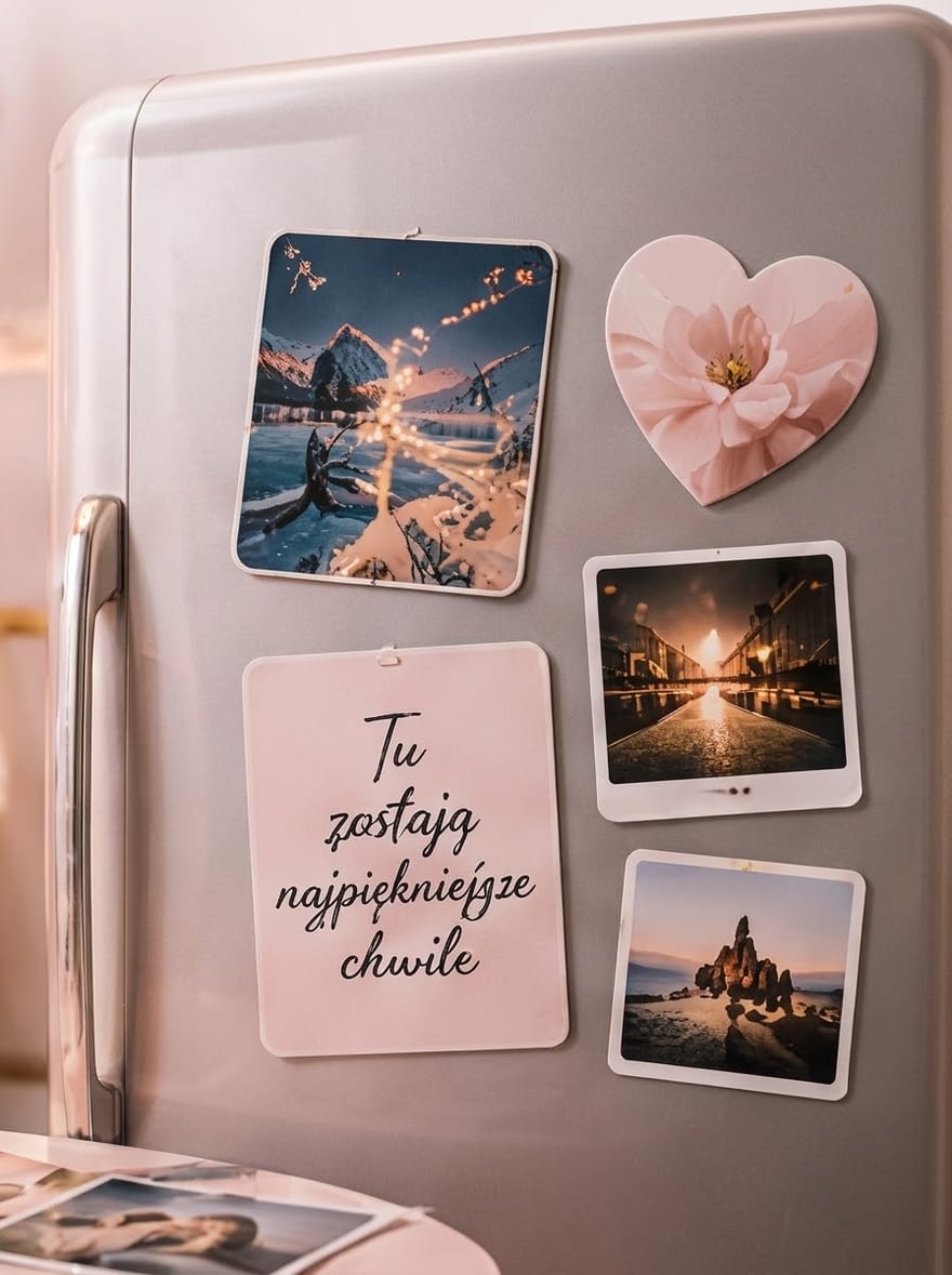 Wizytówki i fotomagnesy na lodówce